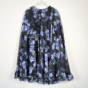 Mac Duggal Floral Mini Dress - Black and Purple